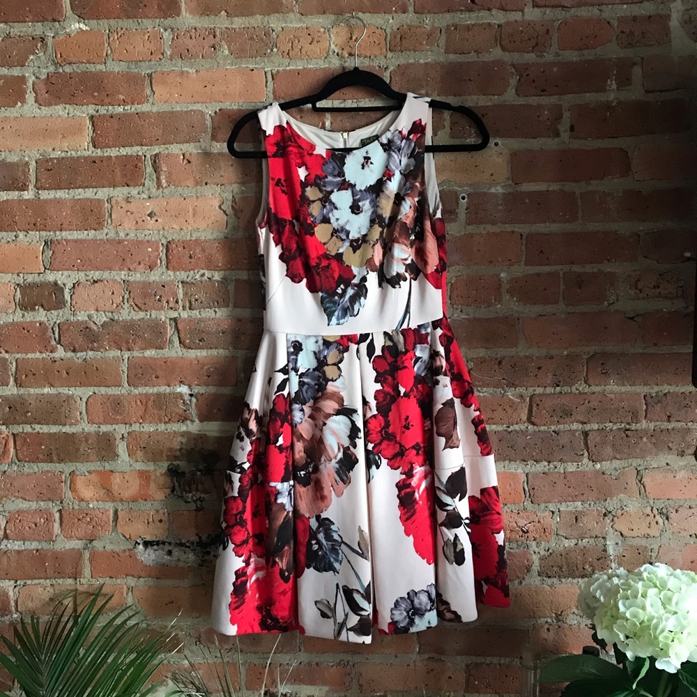 Pink & Red Floral Dress 🌸